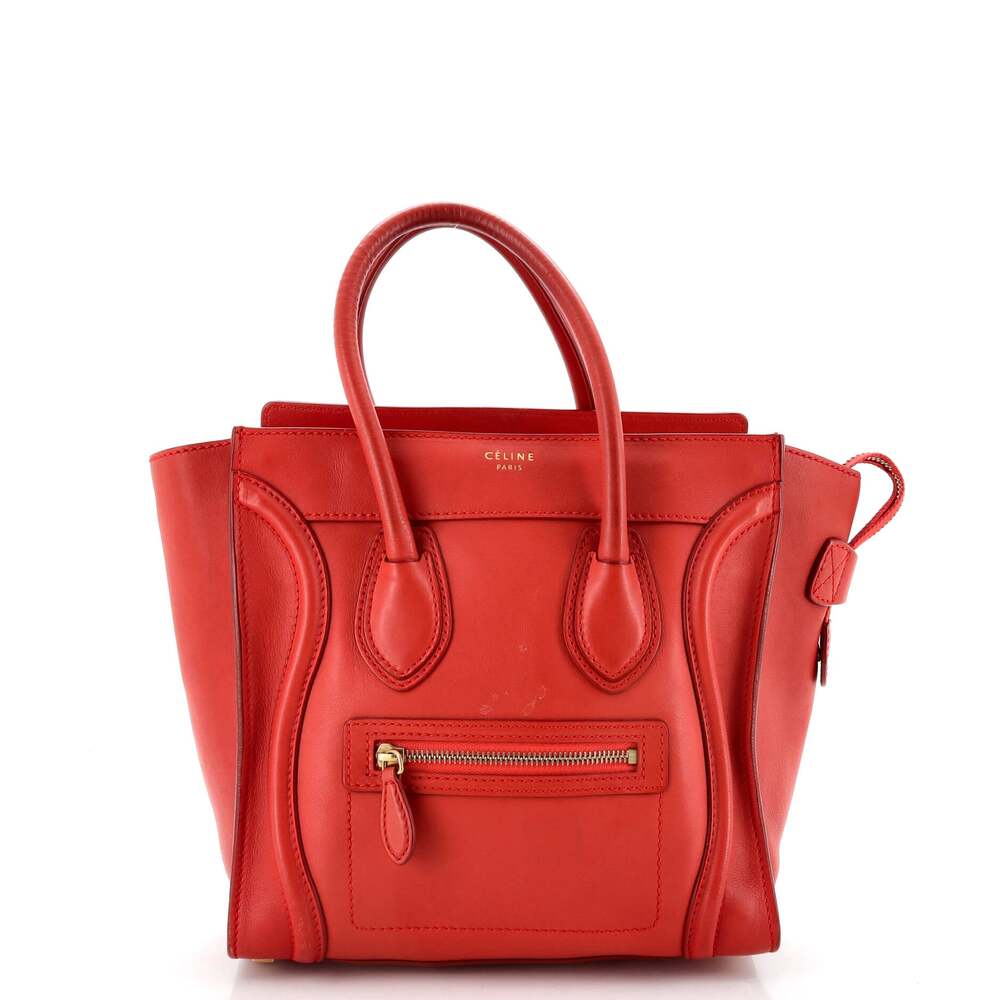 Celine Luggage Bag Smooth Leather Micro #239328C91B